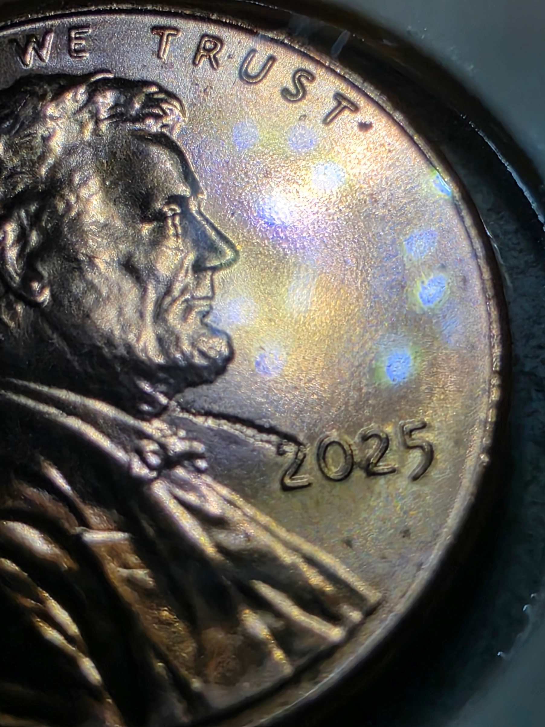2025-P-Penny-From-New-Roll-With-What-I-Think-Are-Cud-Errors.-I-Have-More-Than-1-Of-These.